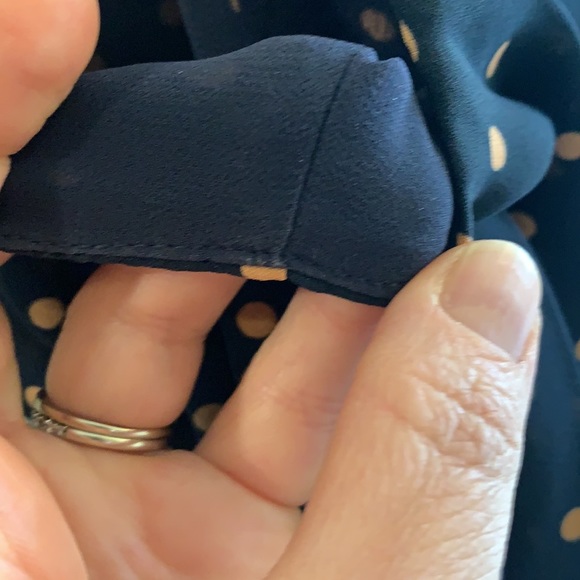 Banana Republic NWT polka dot v neck blouse - Picture 6 of 12